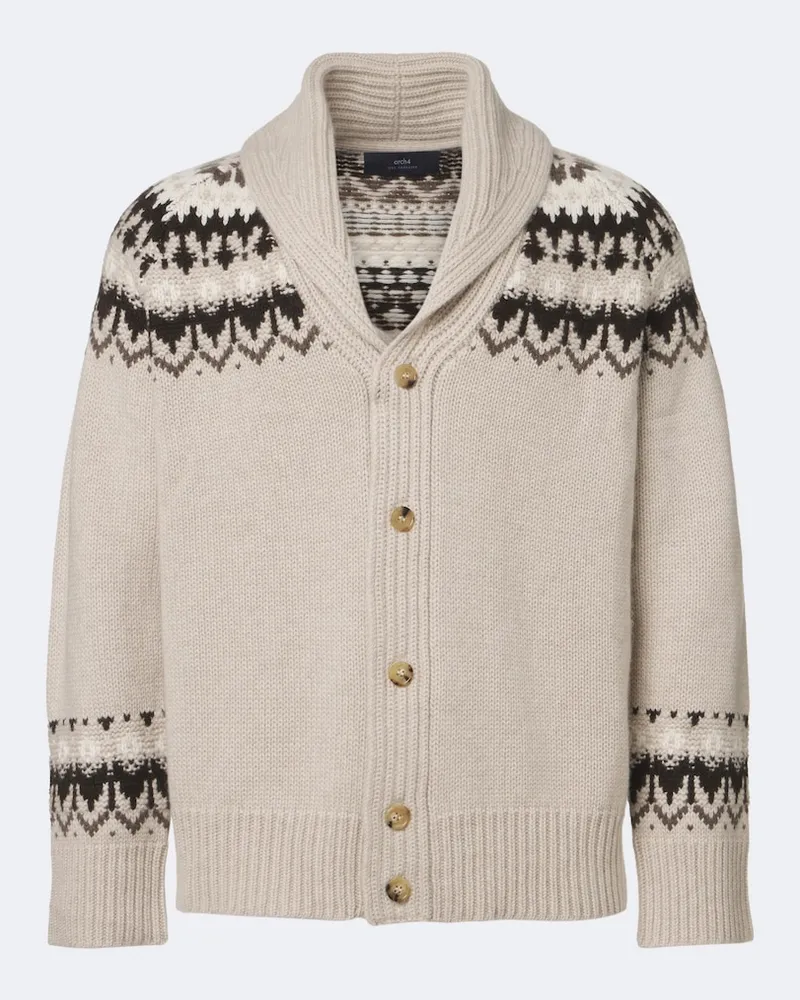 arch4 Cardigan Mr Frostvale aus Kaschmir Beige