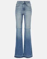 Adriano Goldschmied High-Rise Flared Jeans La Croisette Blau