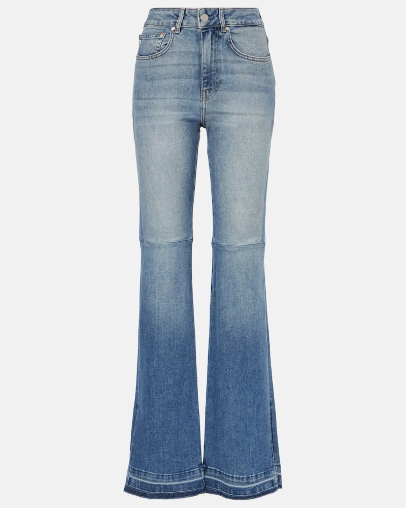 Adriano Goldschmied High-Rise Flared Jeans La Croisette Blau