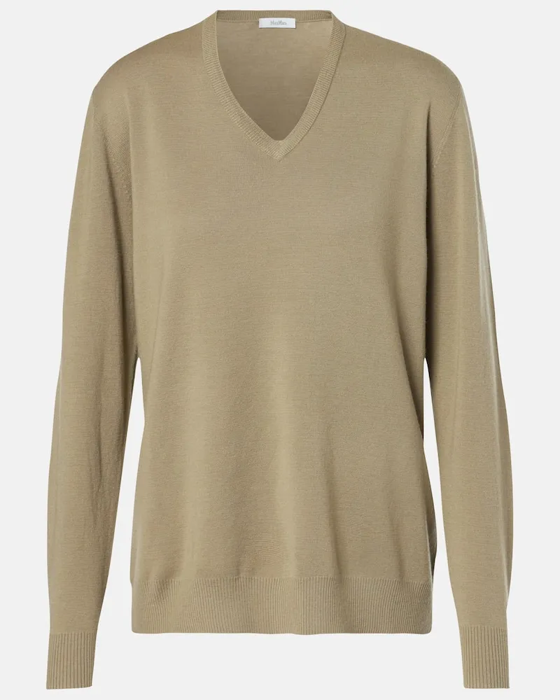 Max Mara Pullover Pevera aus Wolle Beige