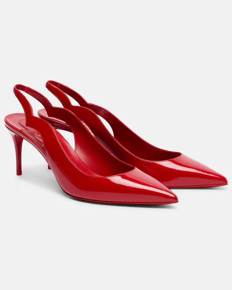 Christian Louboutin Slingback-Pumps Hot Chick 70 aus Lackleder Rot