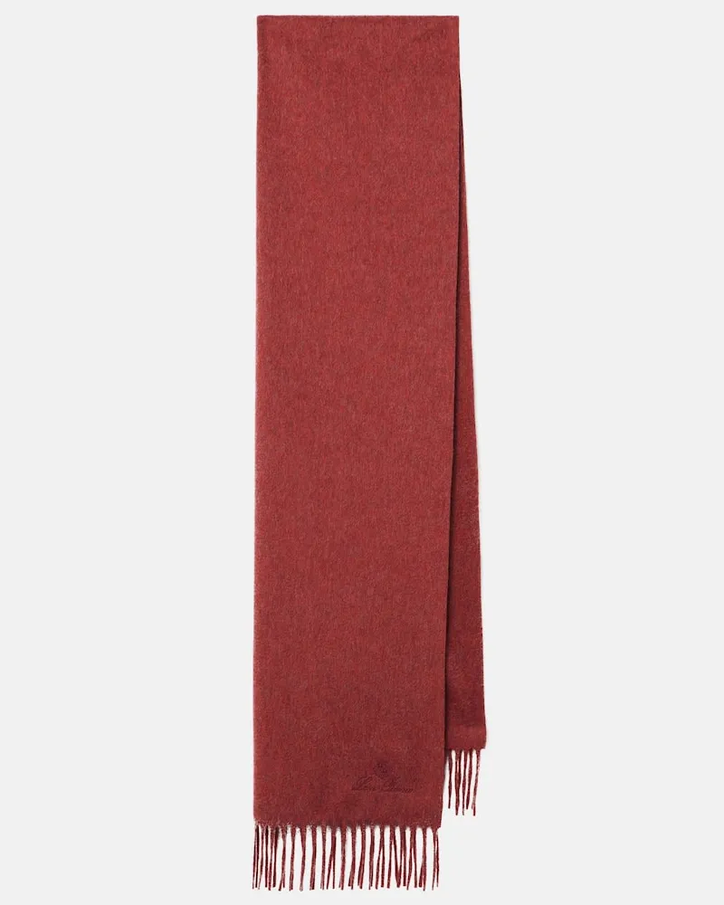 Loro Piana Schal Grande Unita aus Kaschmir Burgunderrot
