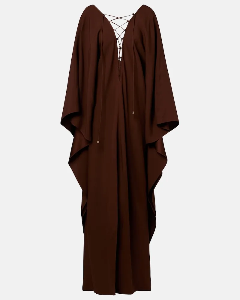 Taller Marmo Kaftan Sahara aus Crêpe Braun