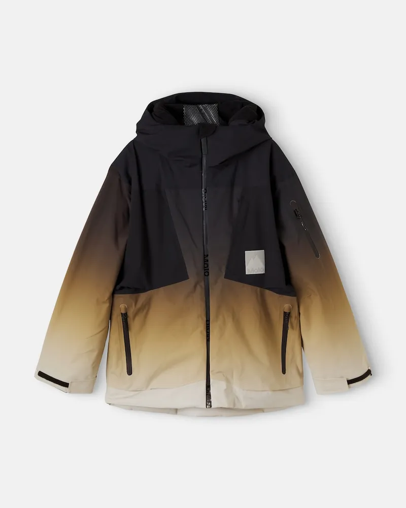 Molo Bedruckte Skijacke Alpine Braun