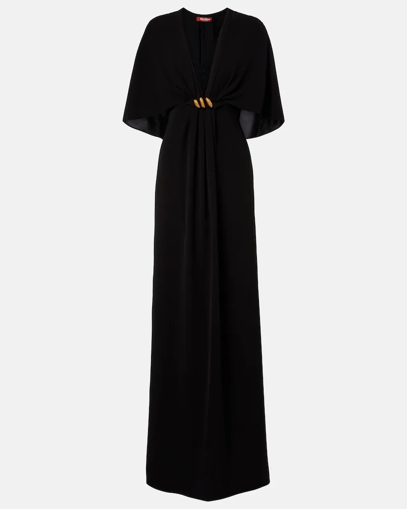 Max Mara Robe Elegante aus Cady Schwarz