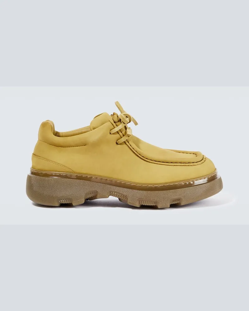 Burberry Ankle Boots EKD aus Leder Beige