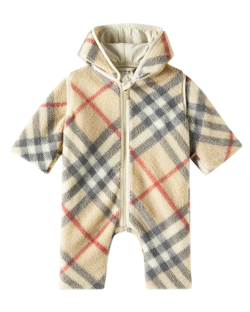 Burberry Overall Burberry Check aus Teddyfleece Beige
