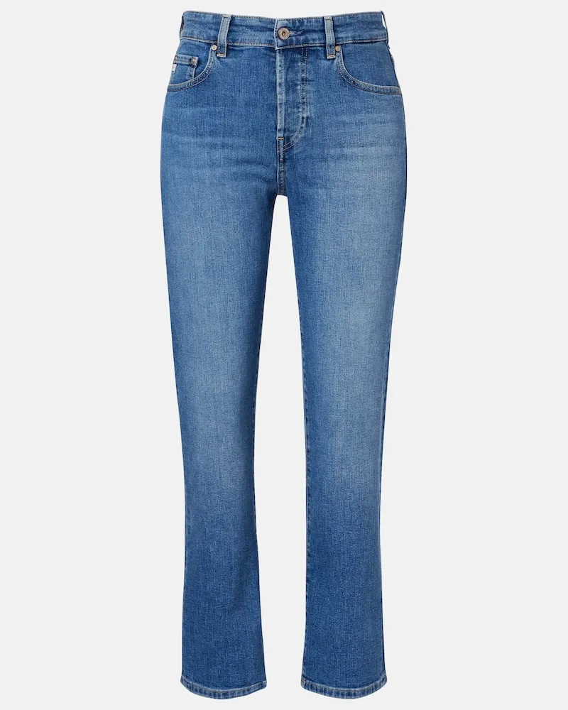Adriano Goldschmied Cropped Slim Jeans American Blau