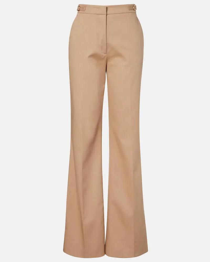 Gabriela Hearst Schlaghose Vesta aus Baumwolle Beige