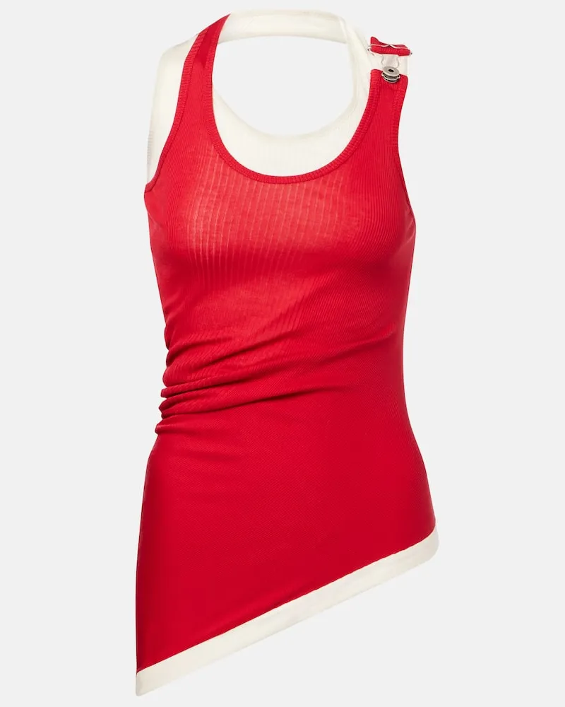 Jean Paul Gaultier Top aus Baumwoll-Jersey Rot