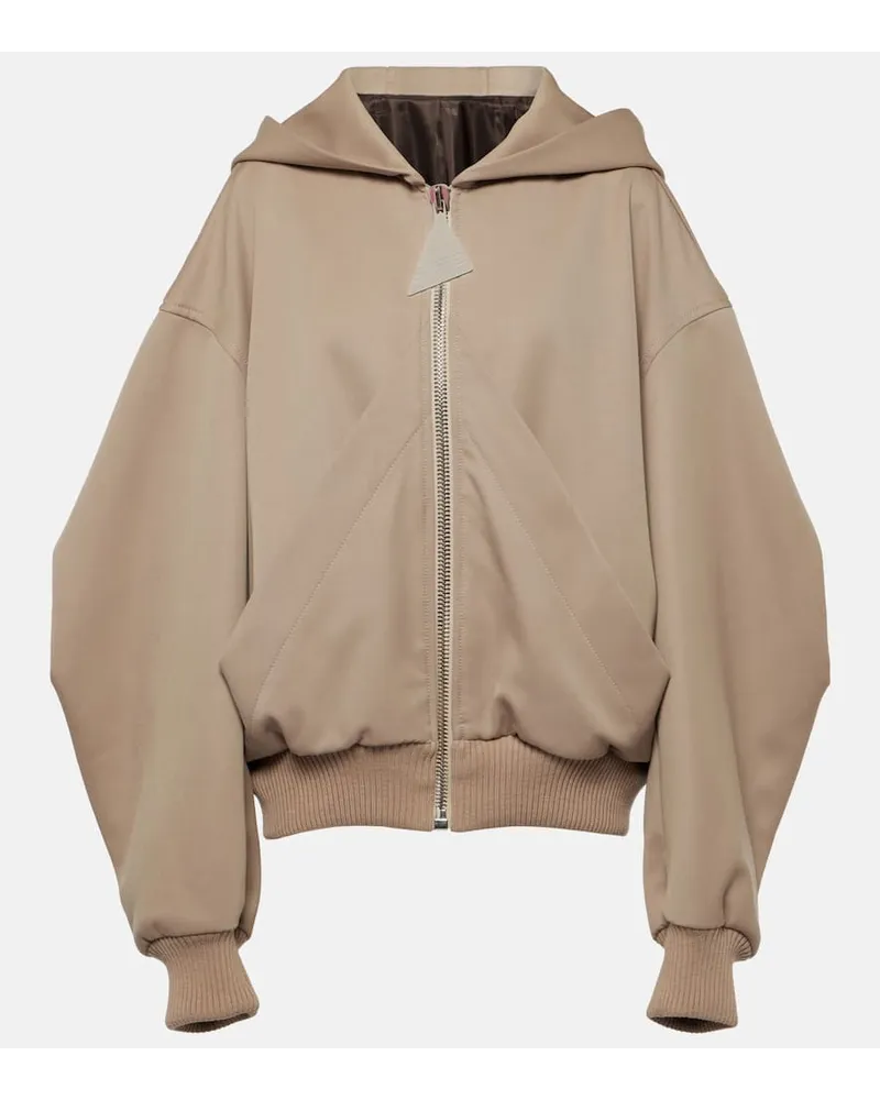 ATTICO Bomberjacke aus Woll-Gabardine Beige