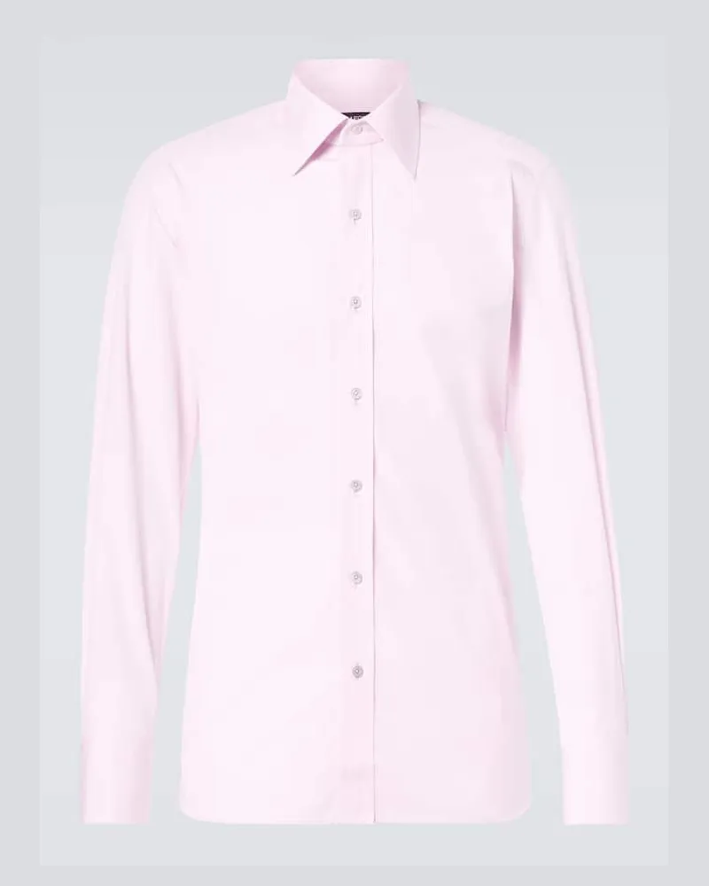 Tom Ford Hemd aus Baumwollpopeline Rosa