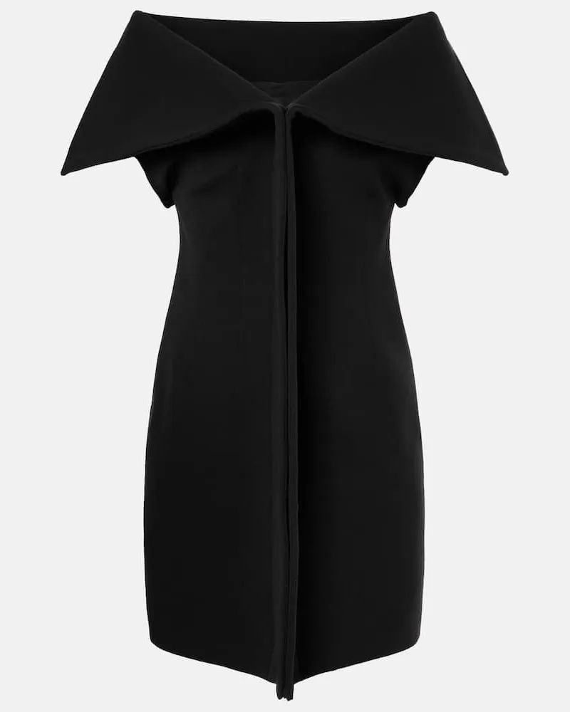 Ferragamo Off-Shoulder-Minikleid Schwarz