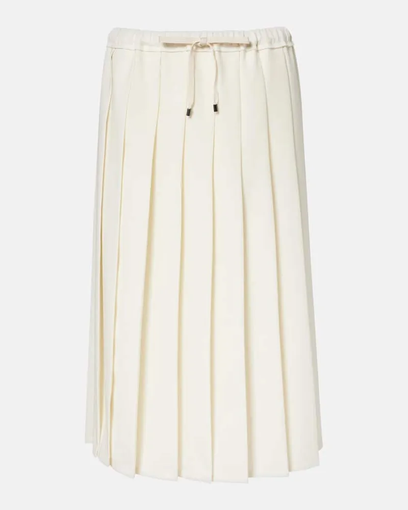 Brunello Cucinelli Plissierter Midirock Beige