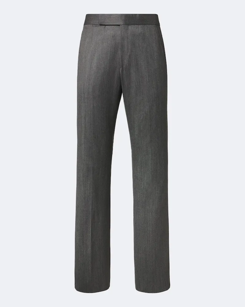 Tom Ford Gerade Hose aus Woll-Twill Grau