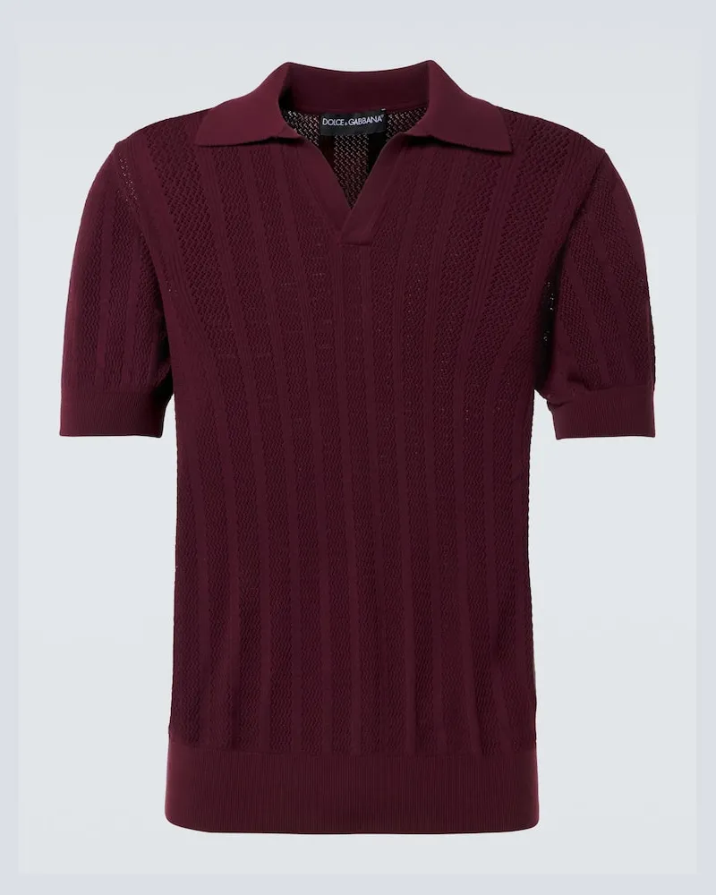 Dolce & Gabbana Polohemd aus Baumwolle Burgund