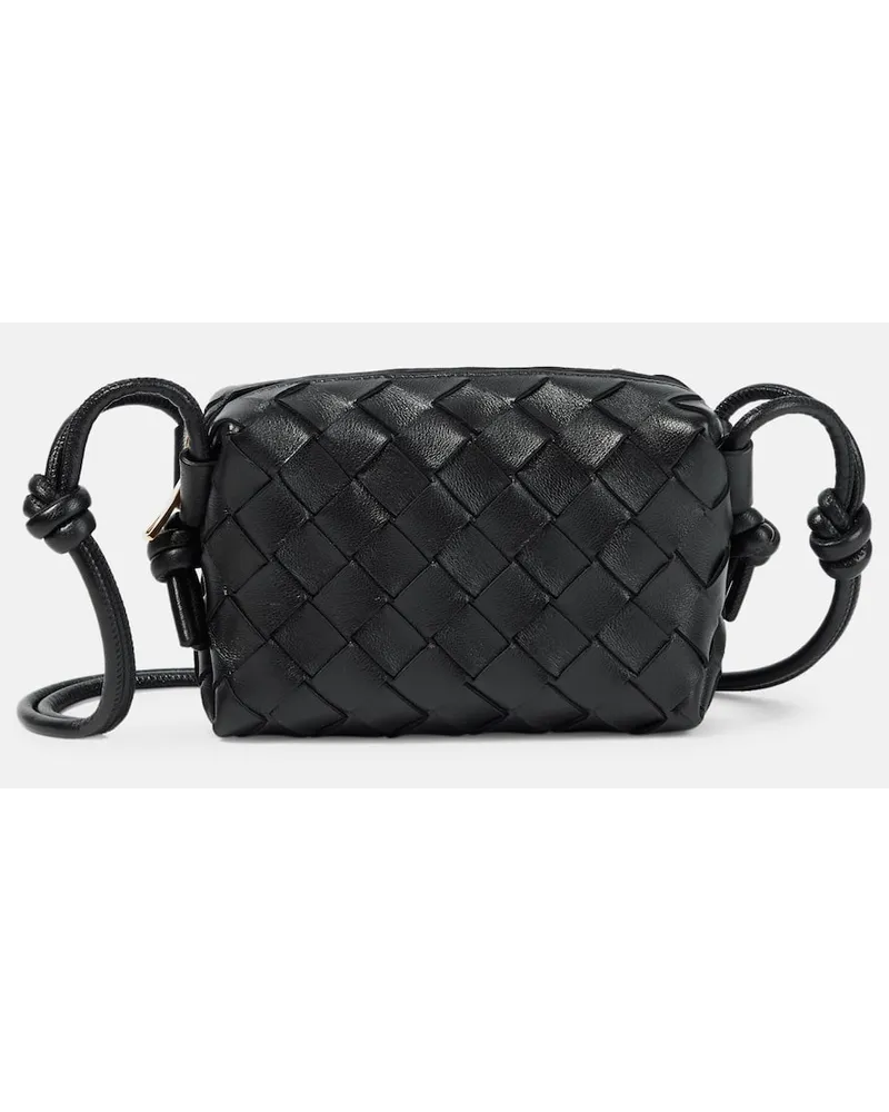 Bottega Veneta Schultertasche Candy Loop aus Leder Schwarz