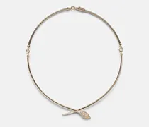 Choker Snake aus 14kt Gelbgold mit Diamanten
