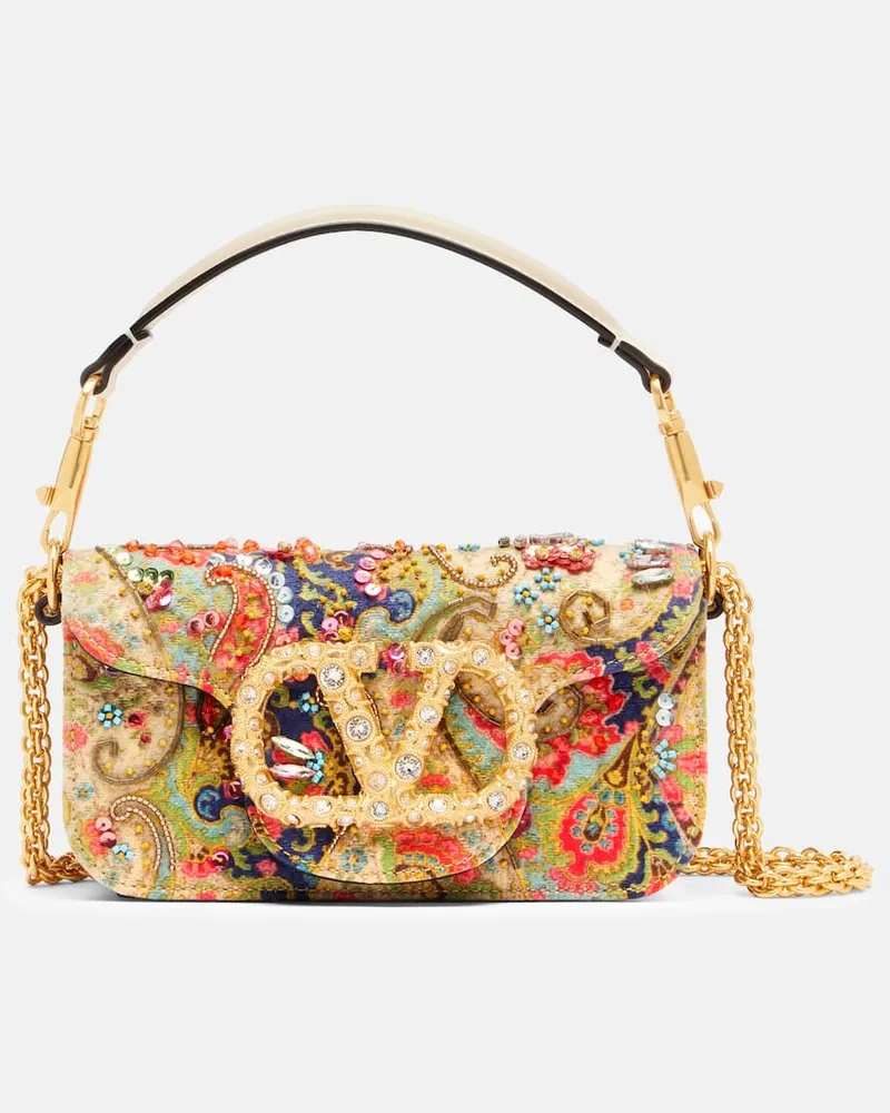 Valentino Garavani Verzierte Schultertasche Locò Small Multicolor