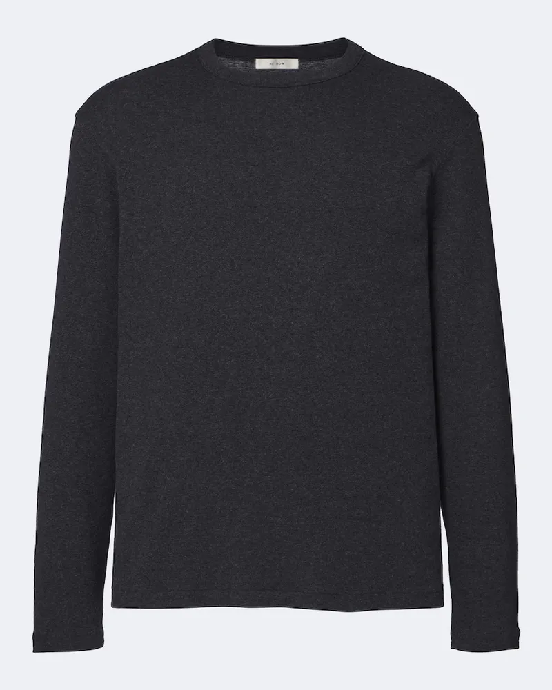 The Row Longsleeve Tefi aus Baumwoll-Jersey Grau