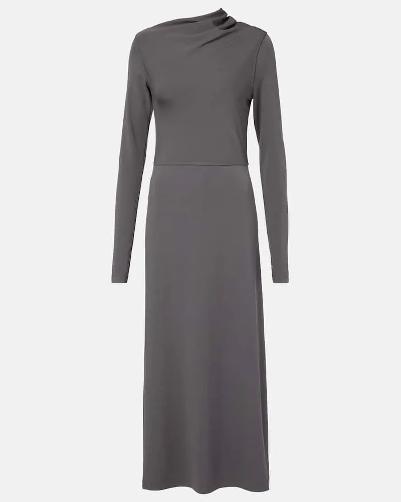 Totême Midikleid aus Jersey Grau