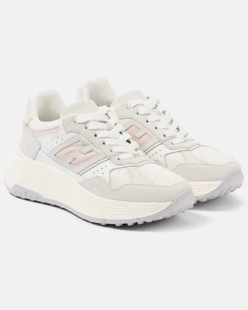 Hogan Sneakers Hi-Fi aus Veloursleder und Leder Beige