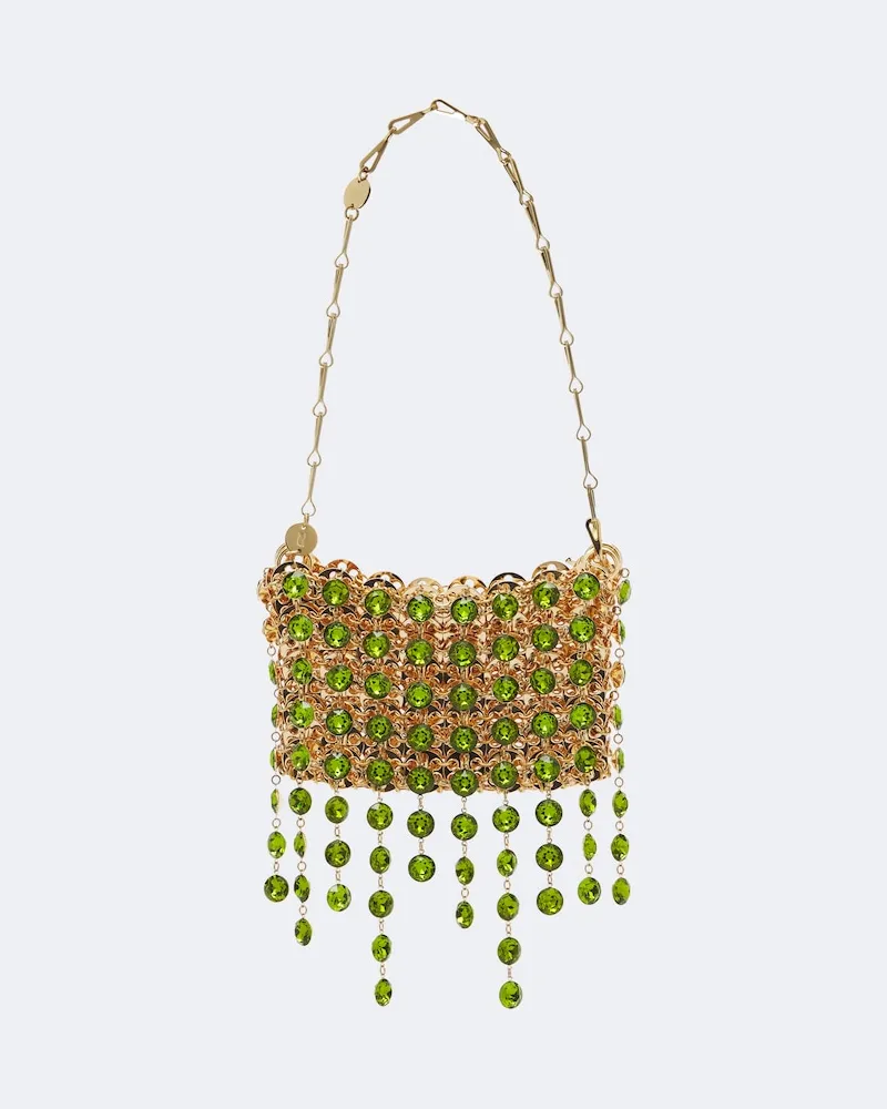 Paco Rabanne Verzierte Henkeltasche 1969 Nano Grün