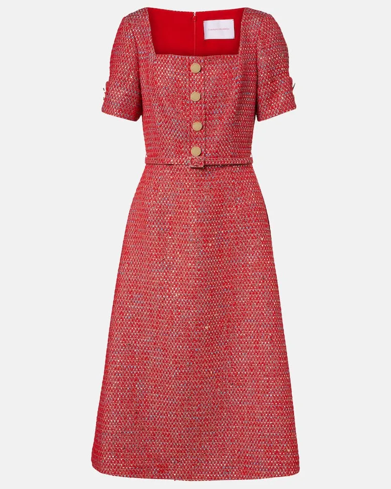 Carolina Herrera New York Midikleid aus Tweed Multicolor
