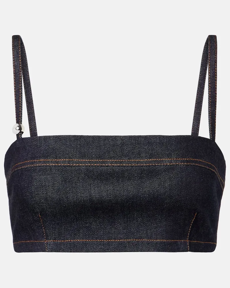 Jacquemus Bralette Bisou De-Nîmes aus Denim Blau