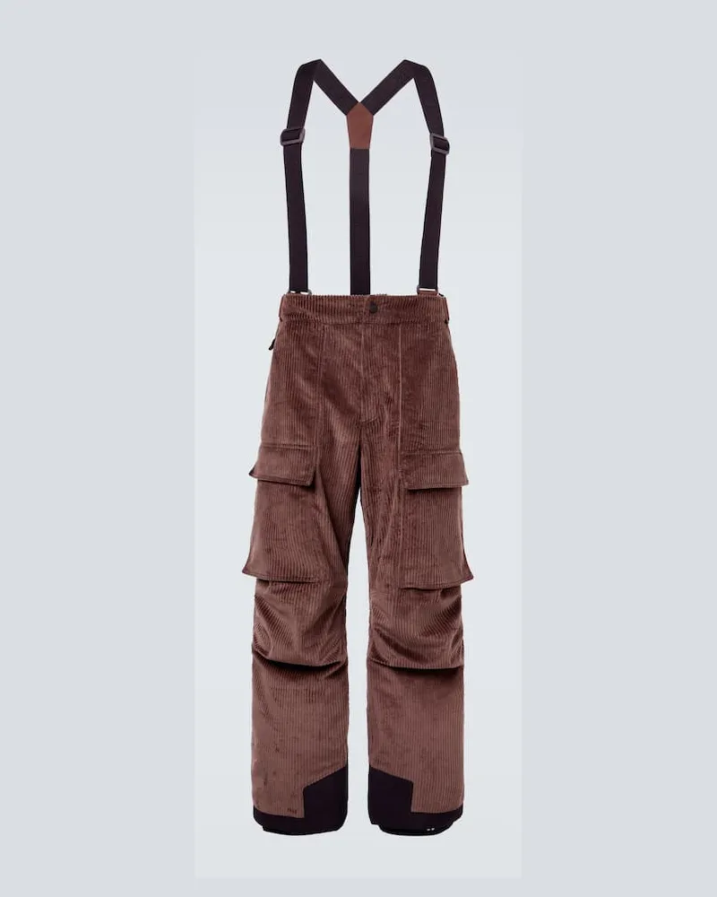 Moncler Skihose aus Baumwoll-Cord Braun