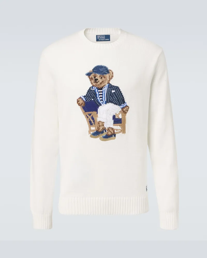 Ralph Lauren Pullover Polo Bear aus Baumwolle Weiß