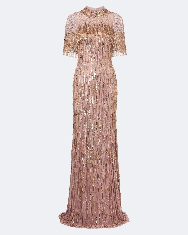 Jenny Packham Verzierte Robe Leia Rosa
