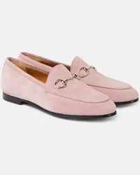 Gucci Loafers  Jordaan Horsebit aus Veloursleder Pink