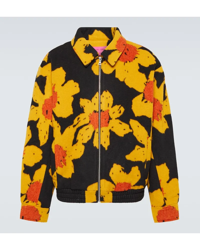 The Elder Statesman Bomberjacke Senna aus einem Wollgemisch Multicolor
