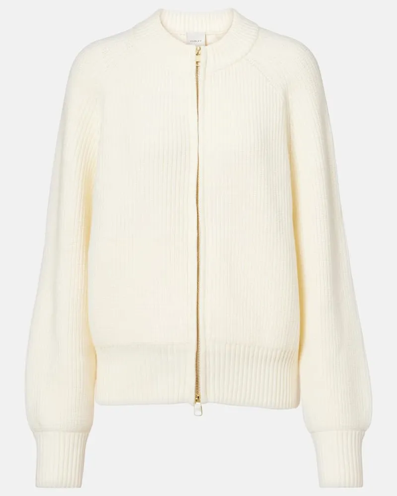 Varley Cardigan Milo aus Rippstrick Weiß