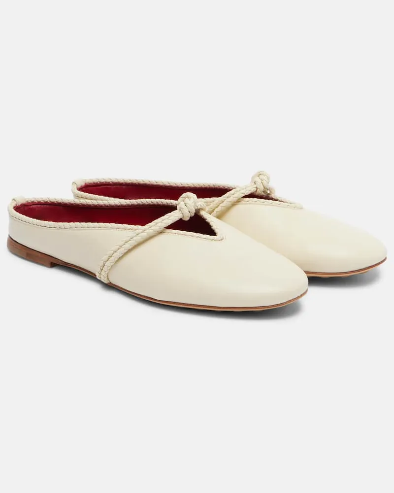 Bottega Veneta Slippers Rosa aus Leder Weiß