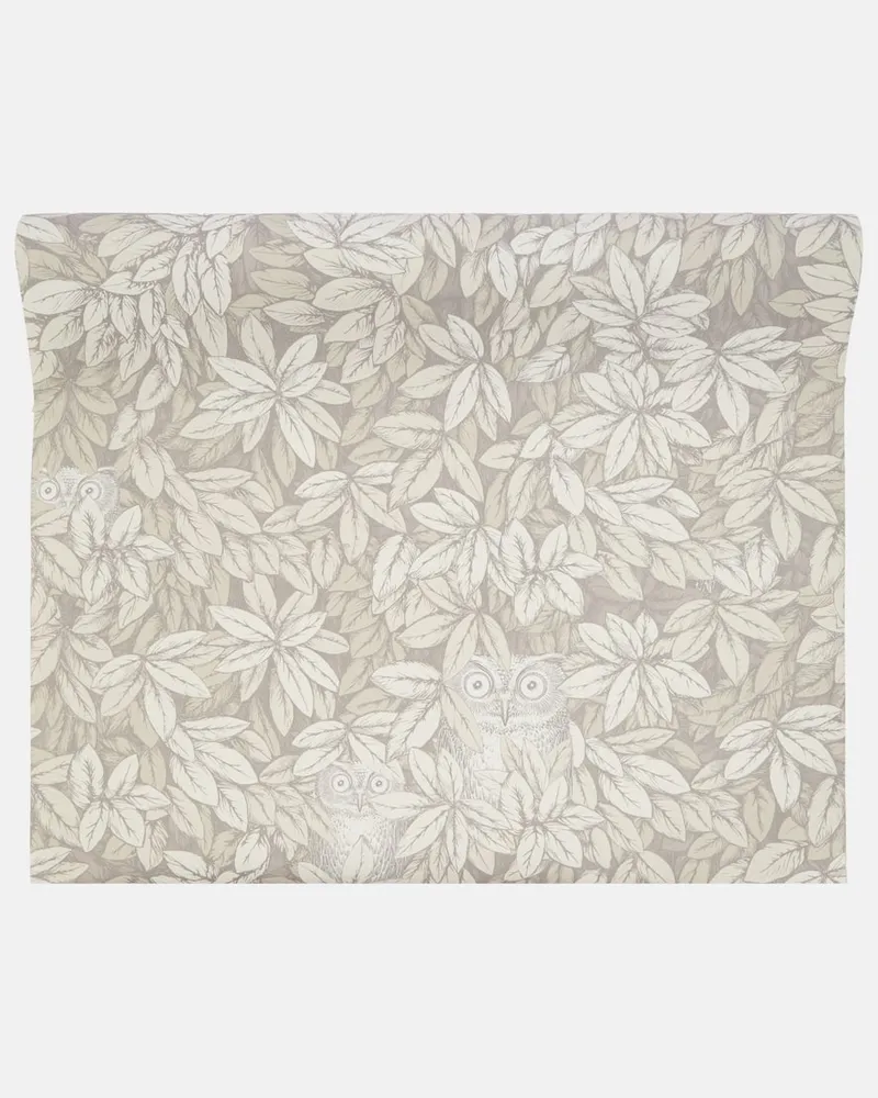 Fornasetti X Cole & Son Tapete Foglie e Civette Beige