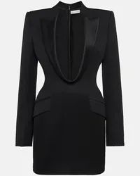 Alexander McQueen Minikleid aus Wolle Schwarz