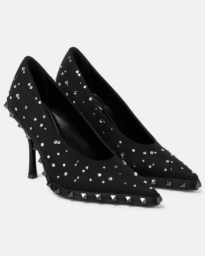 Valentino Garavani Verzierte Pumps Rockstud 100 Schwarz