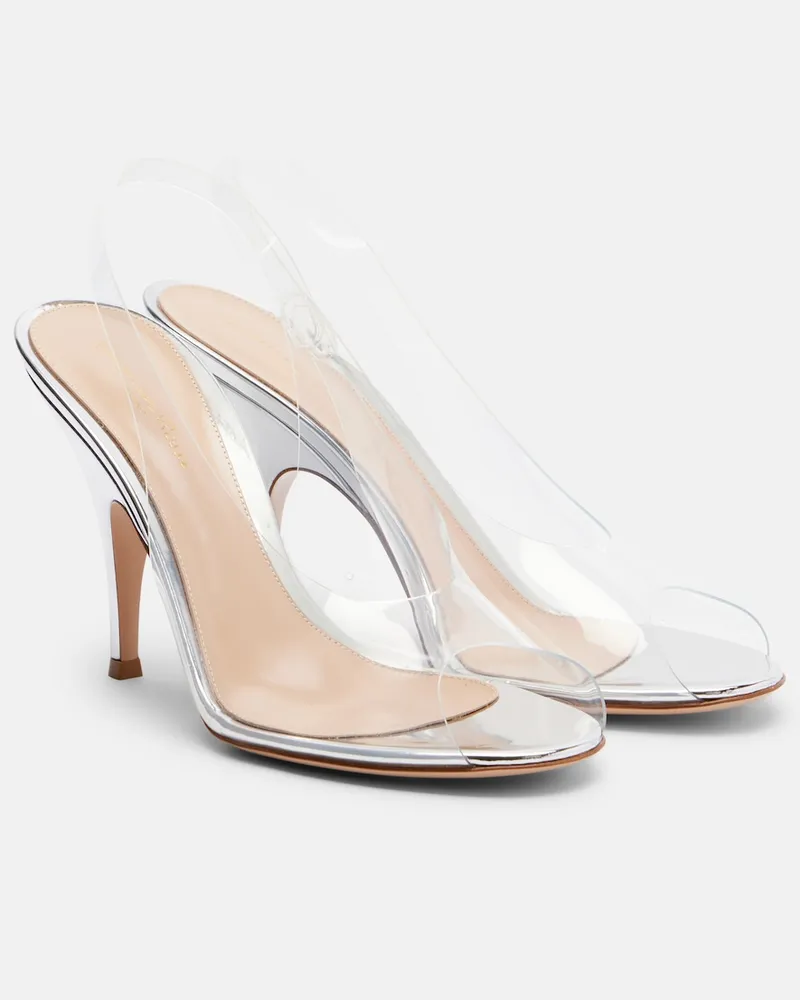 Gianvito Rossi Slingback-Sandalen Cher Silber