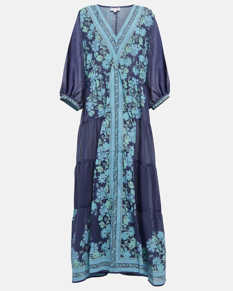 Juliet Dunn Bedrucktes Maxikleid aus Baumwolle Multicolor