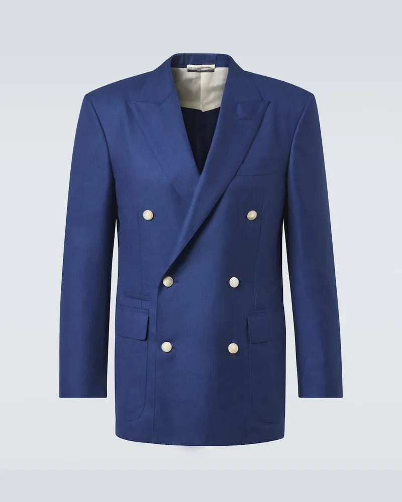 Dunhill Blazer aus Kaschmir Blau