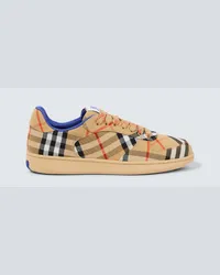 Burberry Sneakers  Check aus Canvas Beige