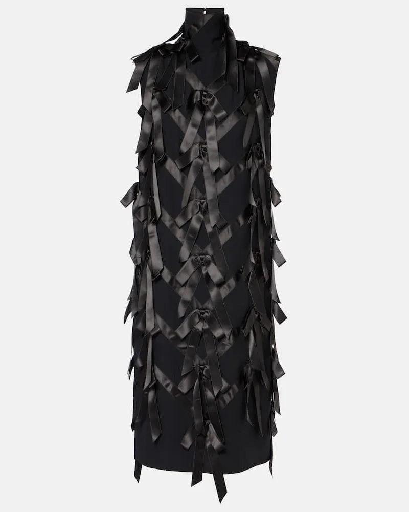 Prada Midikleid aus Sablé Schwarz