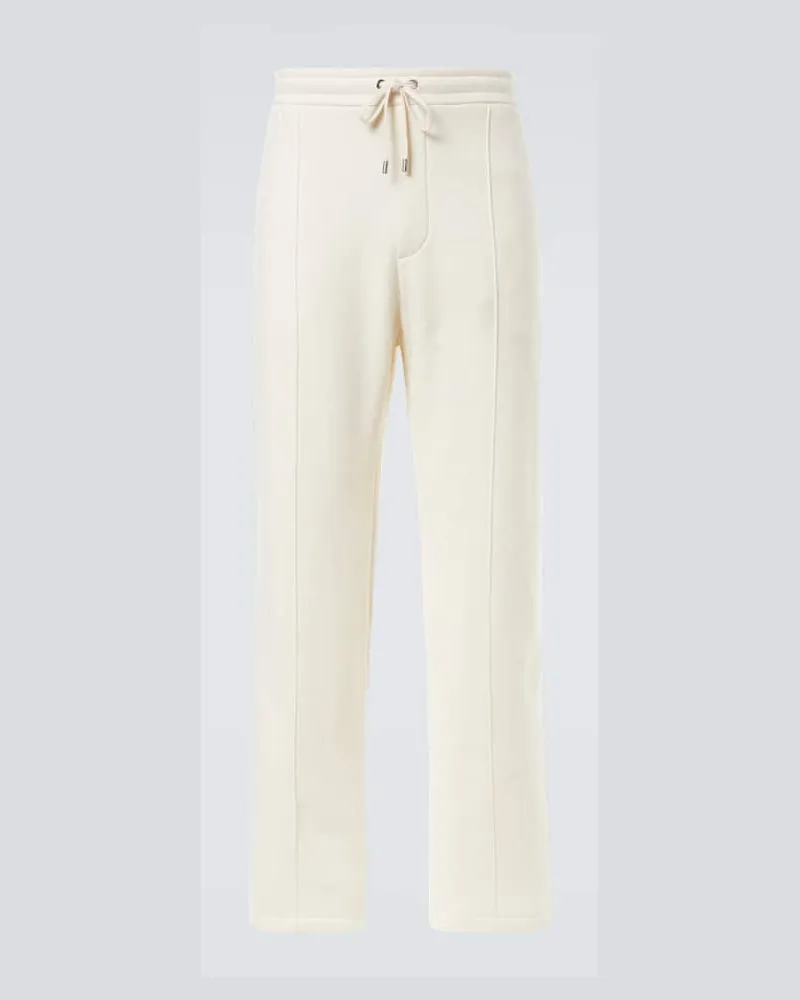 Ralph Lauren Gerade Hose aus Baumwolle und Kaschmir Weiß