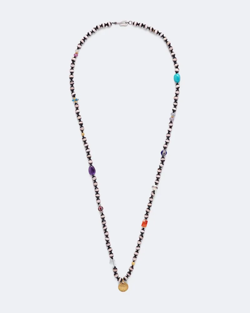 Ileana Makri Halskette mit Edelsteinen Multicolor
