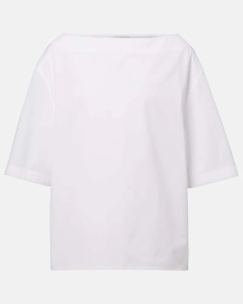 TOD'S Oversize-Top aus Baumwollpopeline Weiß