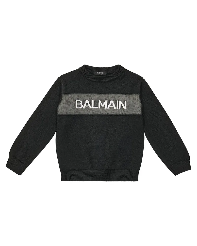 Balmain Pullover aus Wolle Schwarz