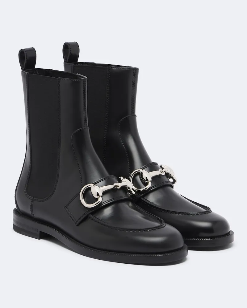 Gucci Chelsea Boots Boulevard aus Leder Schwarz