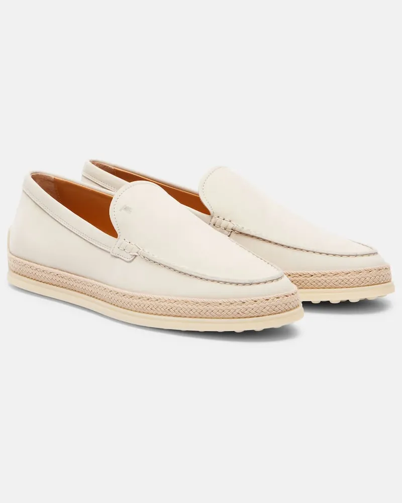 TOD'S Loafers aus Veloursleder Weiß